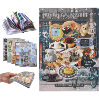 800PCS Cute Sticker Book, Portable Pre-Cut Japanese Sticker Books, Cute Glitter Korean Stickers Sheets for Journal, Scrapbook, Kawaii Food Stickers, DIY Comic Books, Aesthetic Decorative Craft
