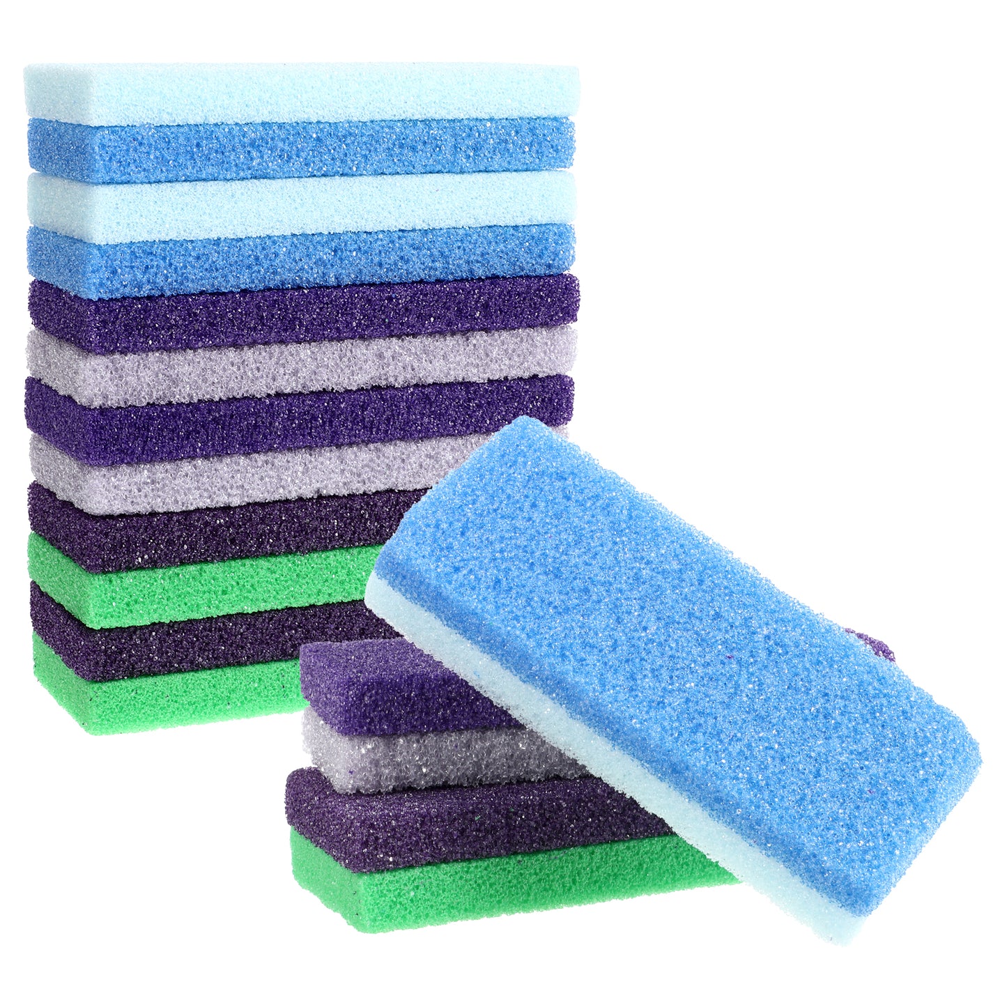 9Pcs Pumice Stone for Feet Callus Remover Double-Sided Gentle Foot Scrubber Heel Scraper Removes Dead Skin Exfoliating Professional Pedicure Tool (3 Colors)