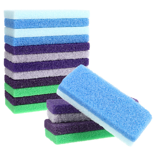 9Pcs Pumice Stone for Feet Callus Remover Double-Sided Gentle Foot Scrubber Heel Scraper Removes Dead Skin Exfoliating Professional Pedicure Tool (3 Colors)