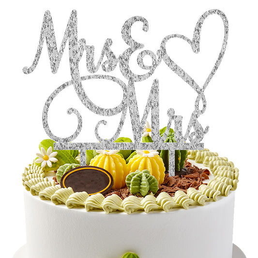 Mr and Mrs Wedding Cake Topper for Bridal Shower Engagement Wedding Party Metal Sparkly Cake Centerpieces Topper Decorations Keepsake.Sparkly Wedding or Anniversary Cake Topper