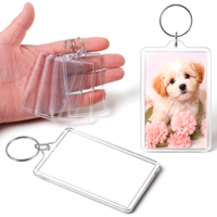 12Pcs Photo Keychain 2 x 3In Insert Acrylic Picture Keychain Blanks Keyring