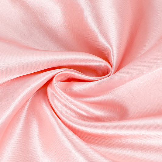 Satin Fabric by The Yard, 60 Inch Wide Pink Satin Fabric Shiny & Silky Lining Fabric Satin Cloth Fabric for Wedding Dress, Clothing Making, DIY Crafts, Table Cover, Sewing(Pink)