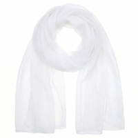 Telooco Chiffon Shawls and Wraps, Lightweight Chiffon Scarf for Evening Dresses Dating Prom Silky Shawl(White)