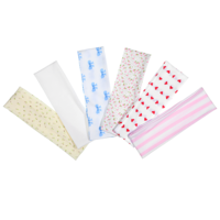6pcs Floral Headbands for Women, Non Slip Elastic Floral Hairbands, Fashion Wide Headband, Soft Fabric Stripe Head Bands, Heart Headbands for Women Hair Accessories