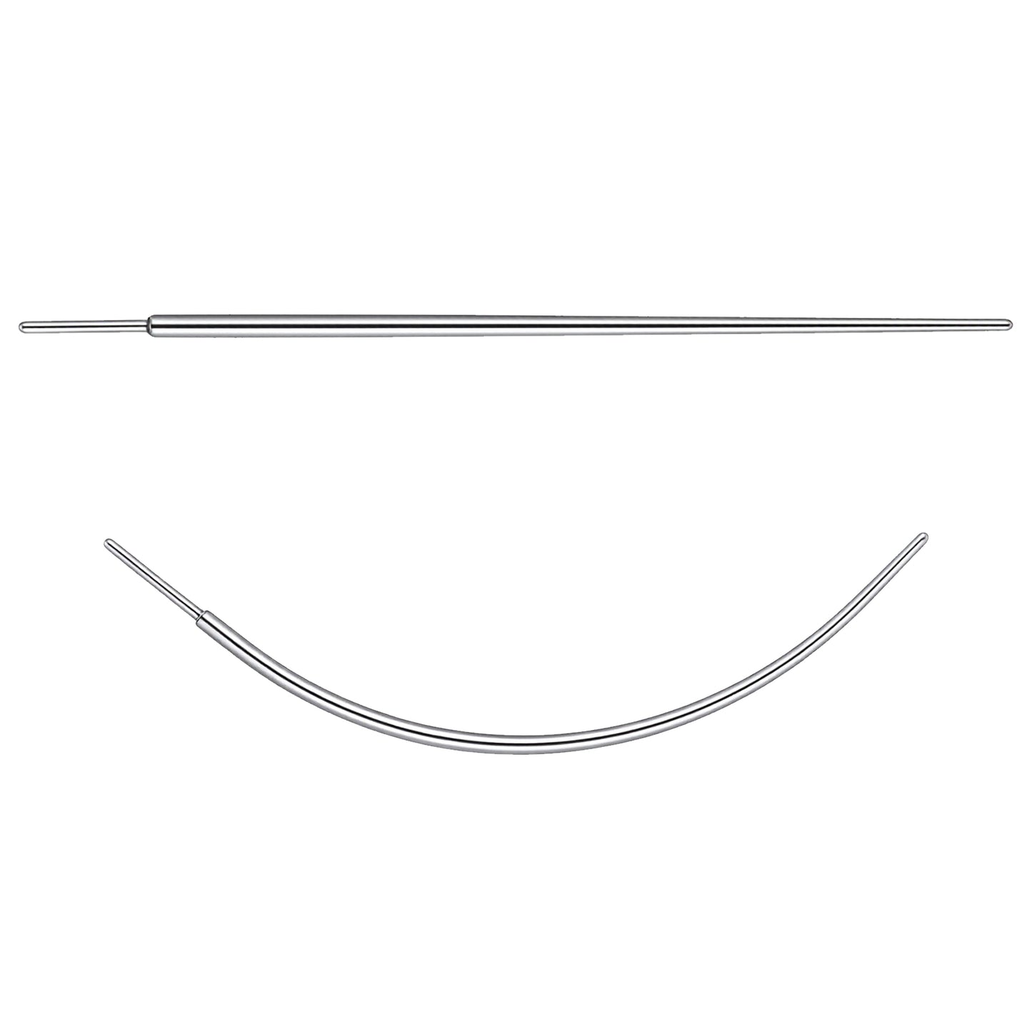 Tucnoeu 2Pcs Threadless Piercing Needles, Stainless Steel Piercing Taper Insertion Pin, Piercings Changing Tool for Push In Cartilage Earrings, Nose Studs, Eyebrow Studs, Labret Jewelry