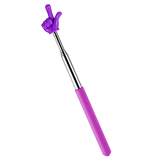 DIVINA VITAE Telescopic Teacher Pointer Extendable Pointer Stick for Classroom Retractable Hand Pointer Finger Pointer Stick Mini Classroom Pointer for Elementary School Kindergarten Teacher(Purple)