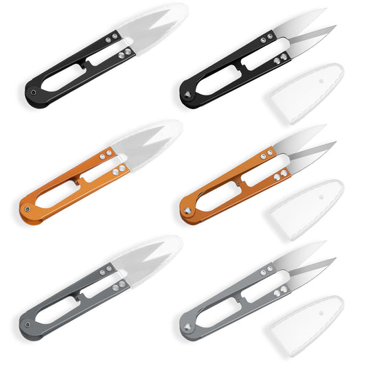 6pcs Sewing Snips 4.25in Thread Snips with Blade Covers High-Carbon Steel Sewing Scissors Small Crochet Scissors for Sewings Thread Cutter for Knitting Yarn Fabric Crafts DIY Supplies