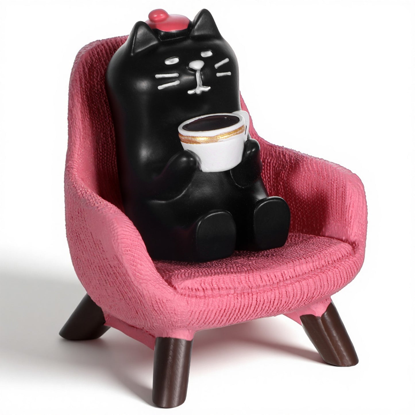 Tucnoeu Miniature Cute Cat Figurine with Rocking Chair - Resin Mini Cat Figures, Cat Lover Gifts, Cat Figurines Kitten Miniature Desk Accessories, Gifts for Cat Lovers