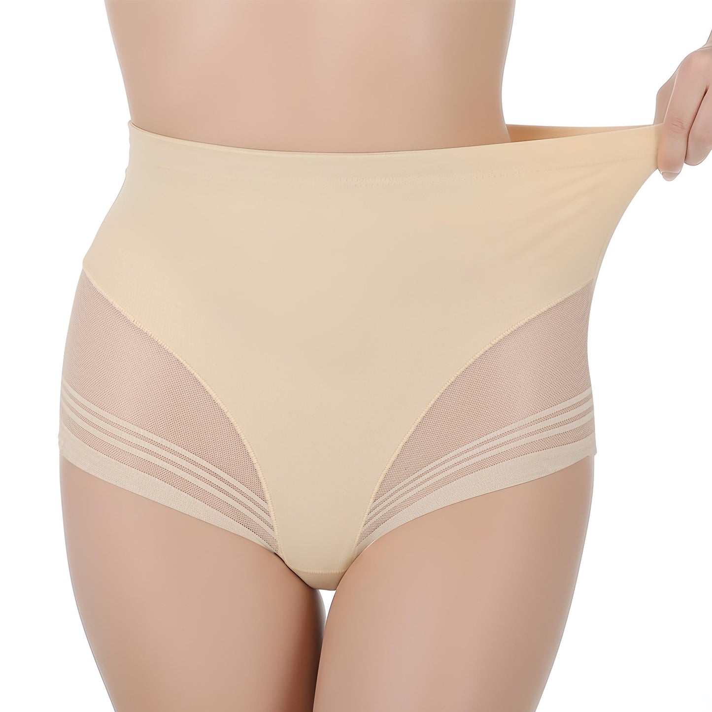Lusofie shapewear panties for women High Waisted women's shapewear control panties Seamless Bodyshaper tummy control thong Nude