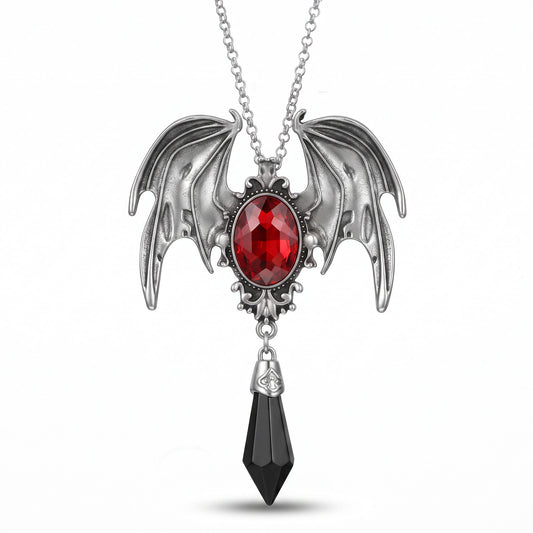 Fiyooau Bat Necklace Gothic Pendant Vampire Necklace