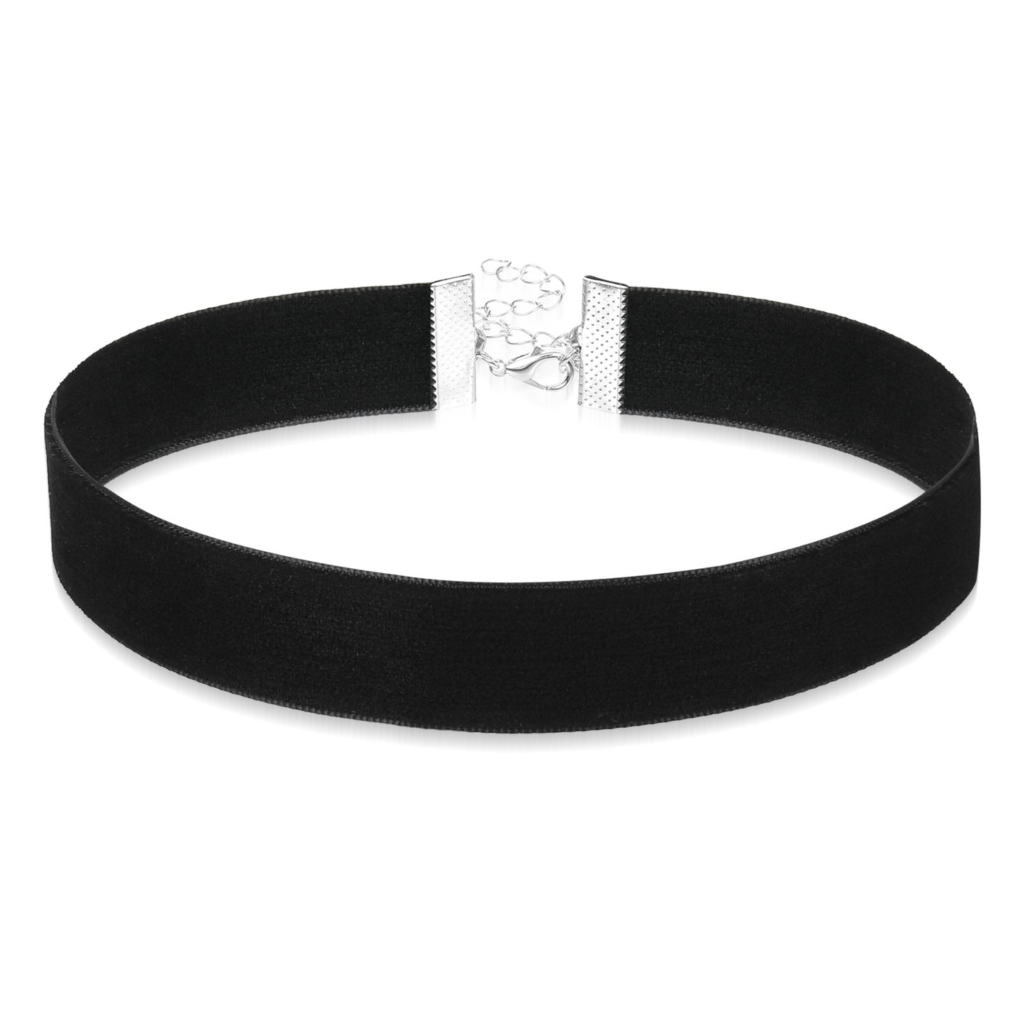 Yolev Black Velvet Choker Necklace for Women Classic Adjustable Gothic Choker Thick Ribbon Choker Gothic Jewelry Gifts for Halloween Birthday Party Cosplay Accessories (Wide 2cm)