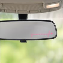 6Pack You are Enough Rearview Mirror Decal,Inspirational Car Window Decals Car Rearview Mirror Decal,Vanity Mirror Stickers,Car Decoration Accessories, Car Mirror Decals for Women(Pink)