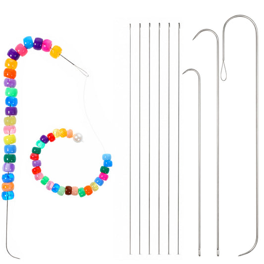 9Pcs Bead Spinner Needles for Jewelry Making, Multiple Sizes