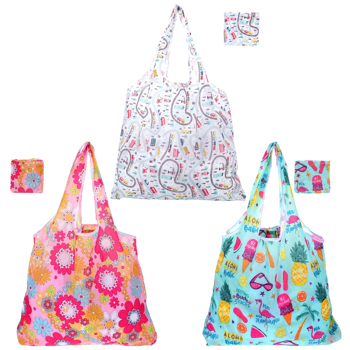 Josojoou 3Pcs Reusable Grocery Bag 50Lbs Extra Large Tote Bag with Handles Waterproof Foldable Shopping Bags for Daily Shopping Supplies Load