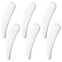 6pcs Mini Metal Cosmetic Spatulas,Curved Cosmetic Mini Spatulas,Face Mask Applicator,Skincare Spatula for Skin Care Creams, Eye Cream, Essences Beauty Accessories