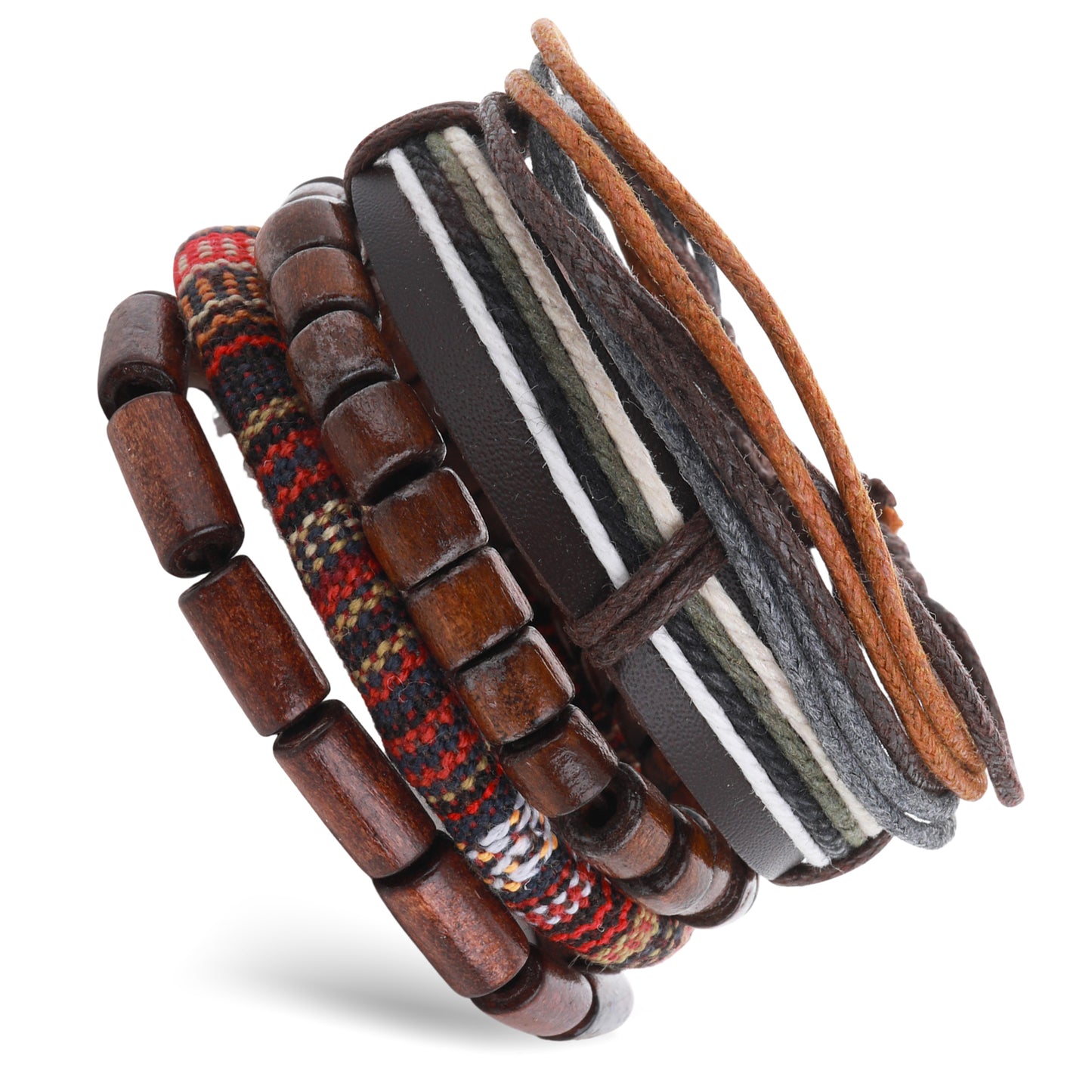 Leather Bracelet for Men Hemp Cords Punk Leather Cuff Bracelets for Women Braided Multi-Layered Wristband, Stylish, New York Style, Back to School Gift, Accessories