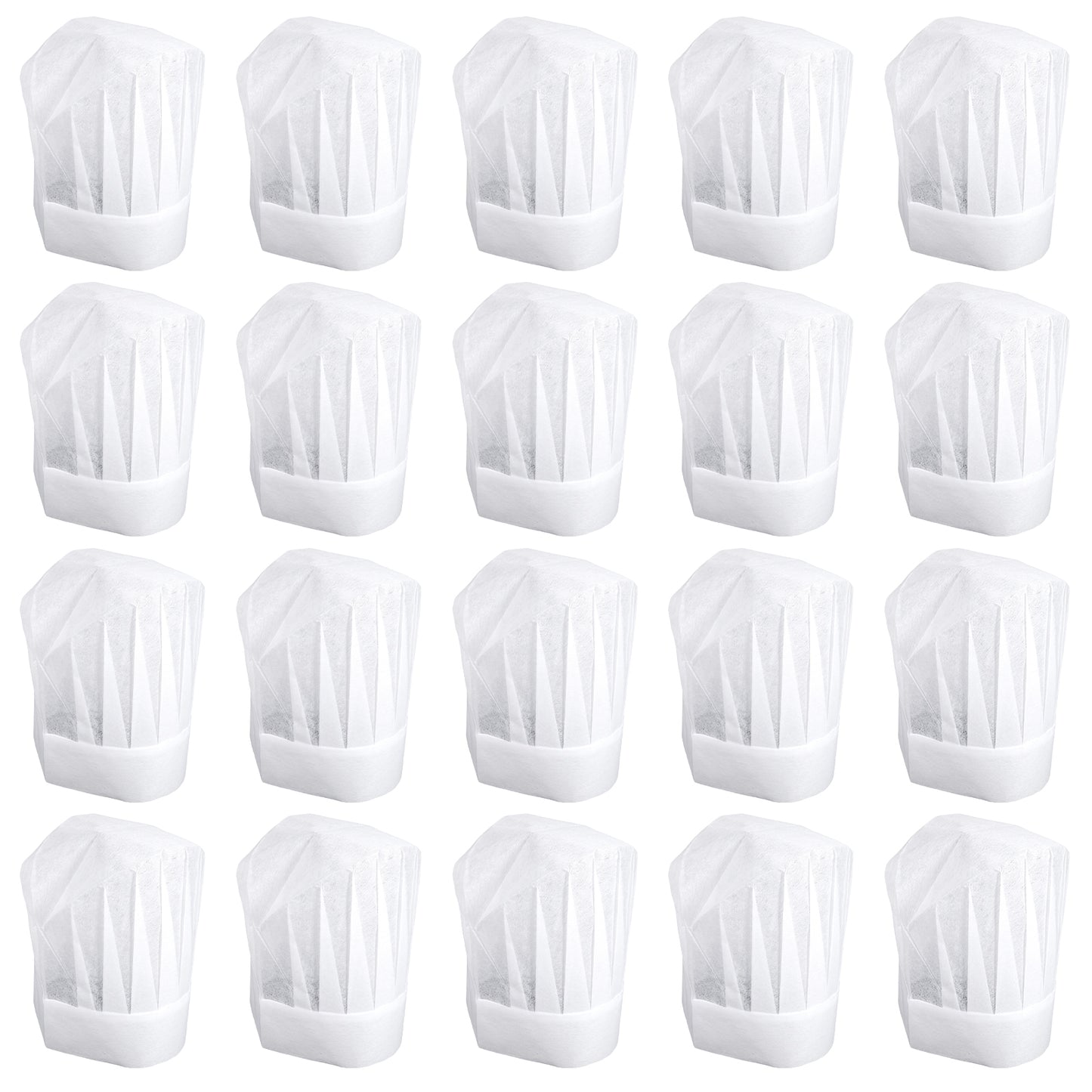 Yolev 20pcs Chef Hats For Kids Disposable Paper Chef Hats Bulk White Diy Chefs Hat For Baking Cooking Activity Pizza Party Girls Boys