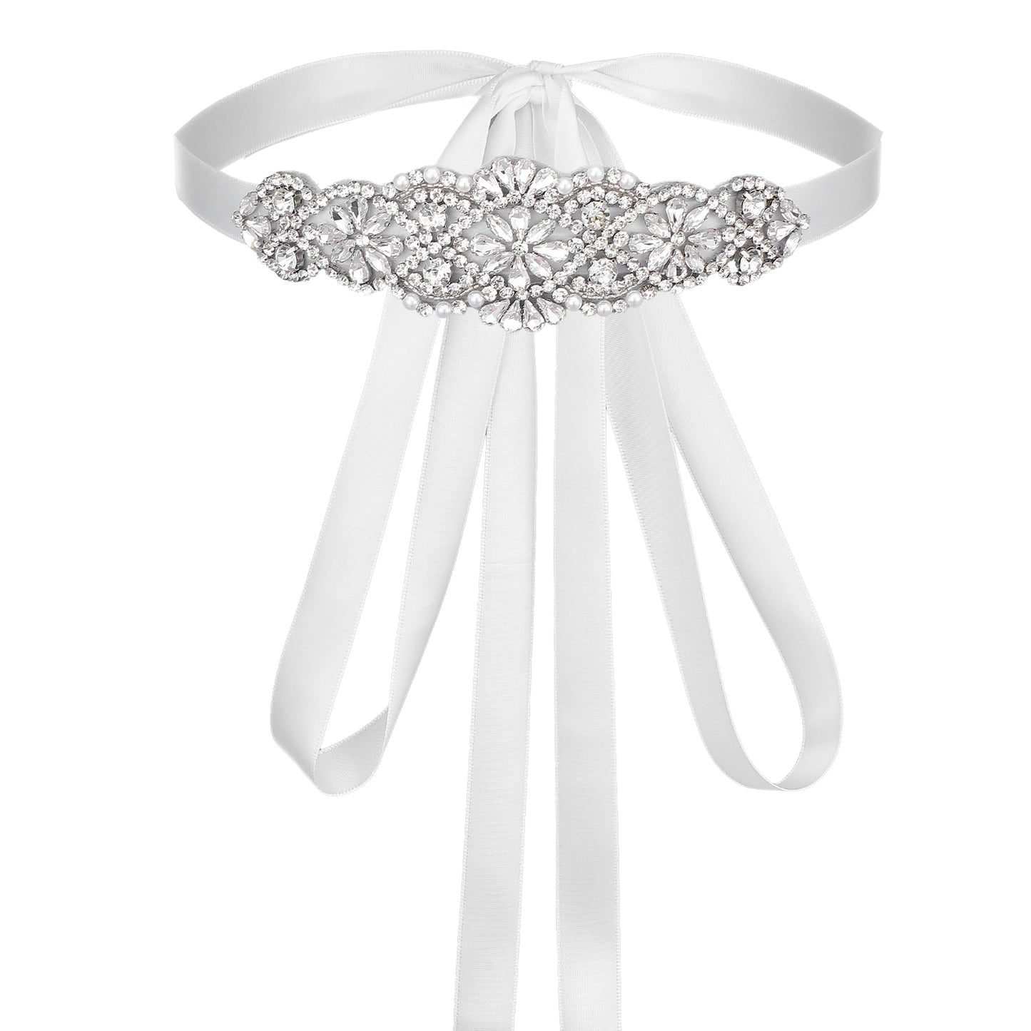 Ziuohaa wedding dress belt - Rhinestone Pearl wedding belt for bride dress For Bride Evening Party Dress