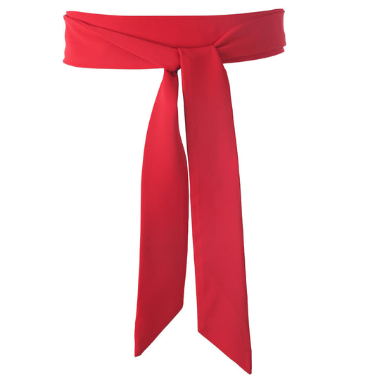 Josojoou Red Sash Belt, Long Satin Ribbon Scarf Belt, Self Tie Waist Bow Tie Belts for Women Dresses Bridal Wedding(71 x 2 inch)