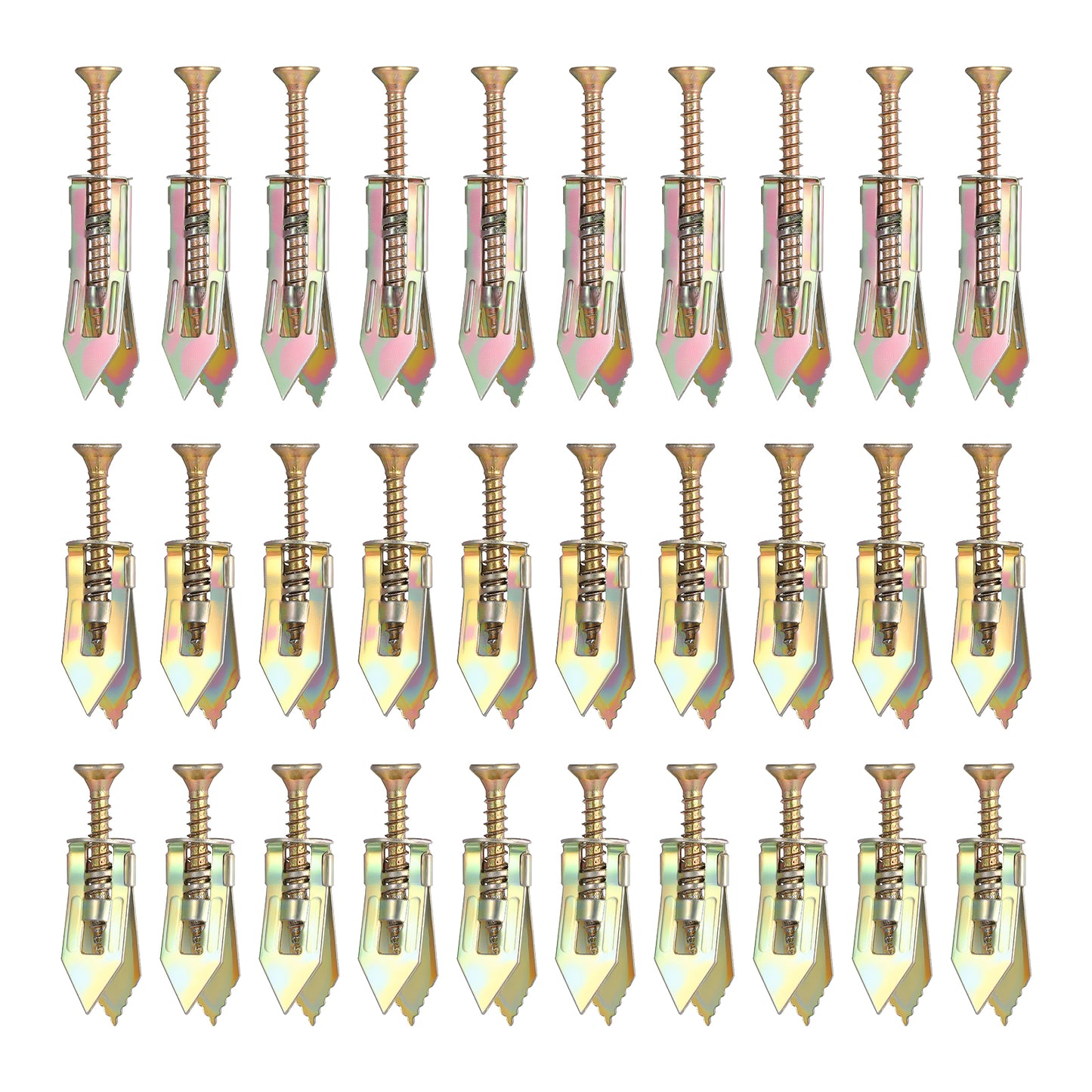 60Pcs Self Drilling Drywall Anchors, Steel Heavy Duty Drywall Anchors and Screws, No Pre-Drill and Holes (3 Sizes)