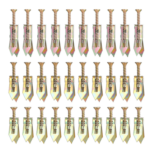 60Pcs Self Drilling Drywall Anchors, Steel Heavy Duty Drywall Anchors and Screws, No Pre-Drill and Holes (3 Sizes)