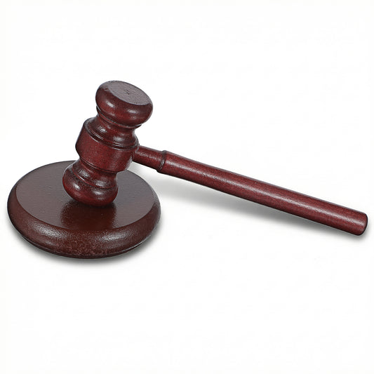 Judge Gavel and Sound Block Set - Wooden Gavel for Meetings Lawyers, Personalized Judge Hammer for Court Auction and Student Mock Trials