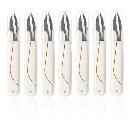 7Pcs Thread Snips, Sewing Thread Cutters, Sewing Scissors with Plastic Safety Cover U-Shaped Cross Stitch Cutter Stainless Steel Embroidery Scissors for Tailor Embroidery Needlework DIY