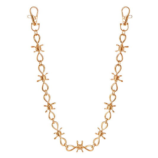 Wallet Chain Gold Heavy Duty Metal Keychain Pants Hip Hop Punk Pocket Chain Goth Accessories for Women Men Fashion Trendy