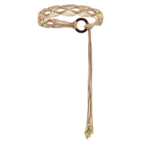 Gemoioio Women's Boho Braided Belt - Handwoven Wax Rope with Tassel, Khaki