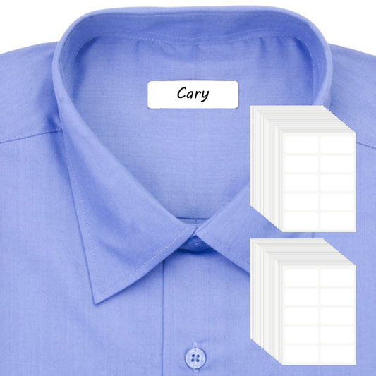 100Pcs Clothing Labels for Nursing Home Iron On Name Labels Washable Laundry Labels for Clothing Writable Personalized Name Labels for Kids Name Tag Stickers for Clothes Daycare School Laundry Supplie