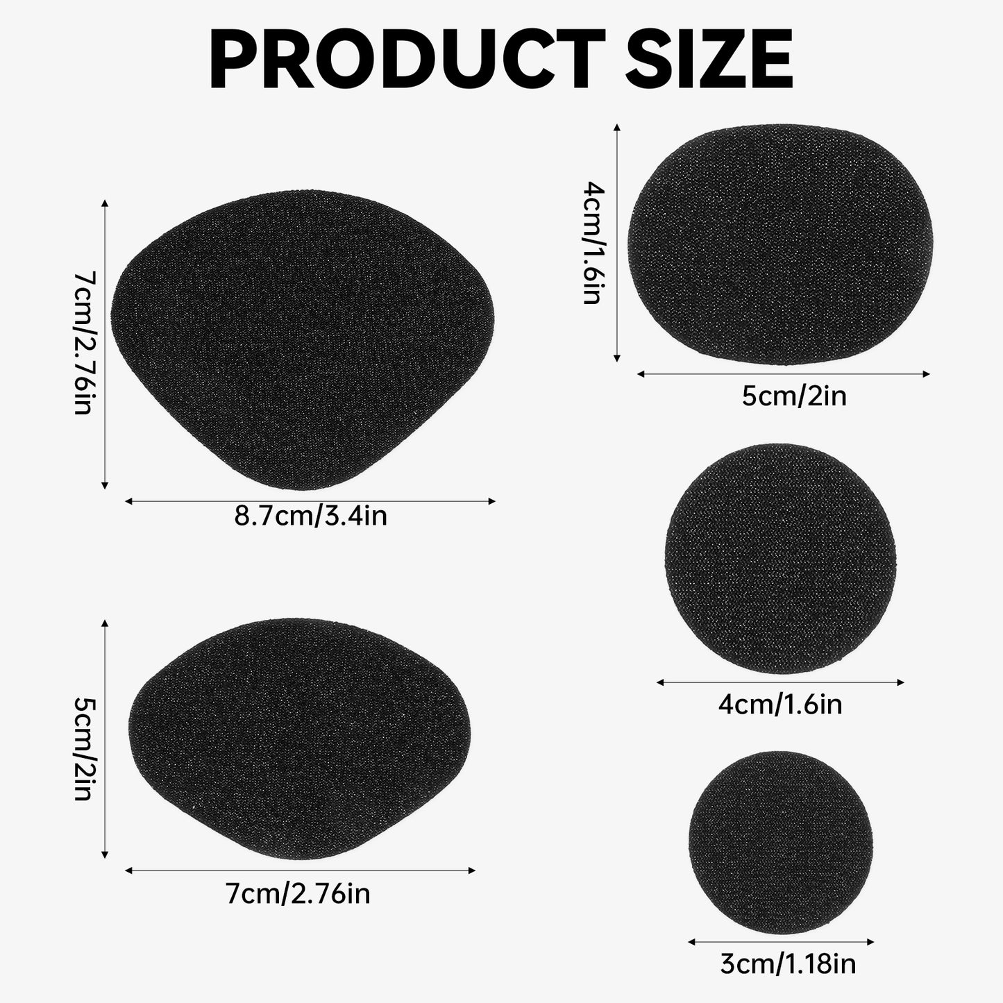 Lusofie 18Pair Shoe Heel Repair, Self Adhesive Heel Patch, Heel Repair Patch for Back of Heel for Heel Grips Pads Prevent Shoes Too Big for Women Men(Black)