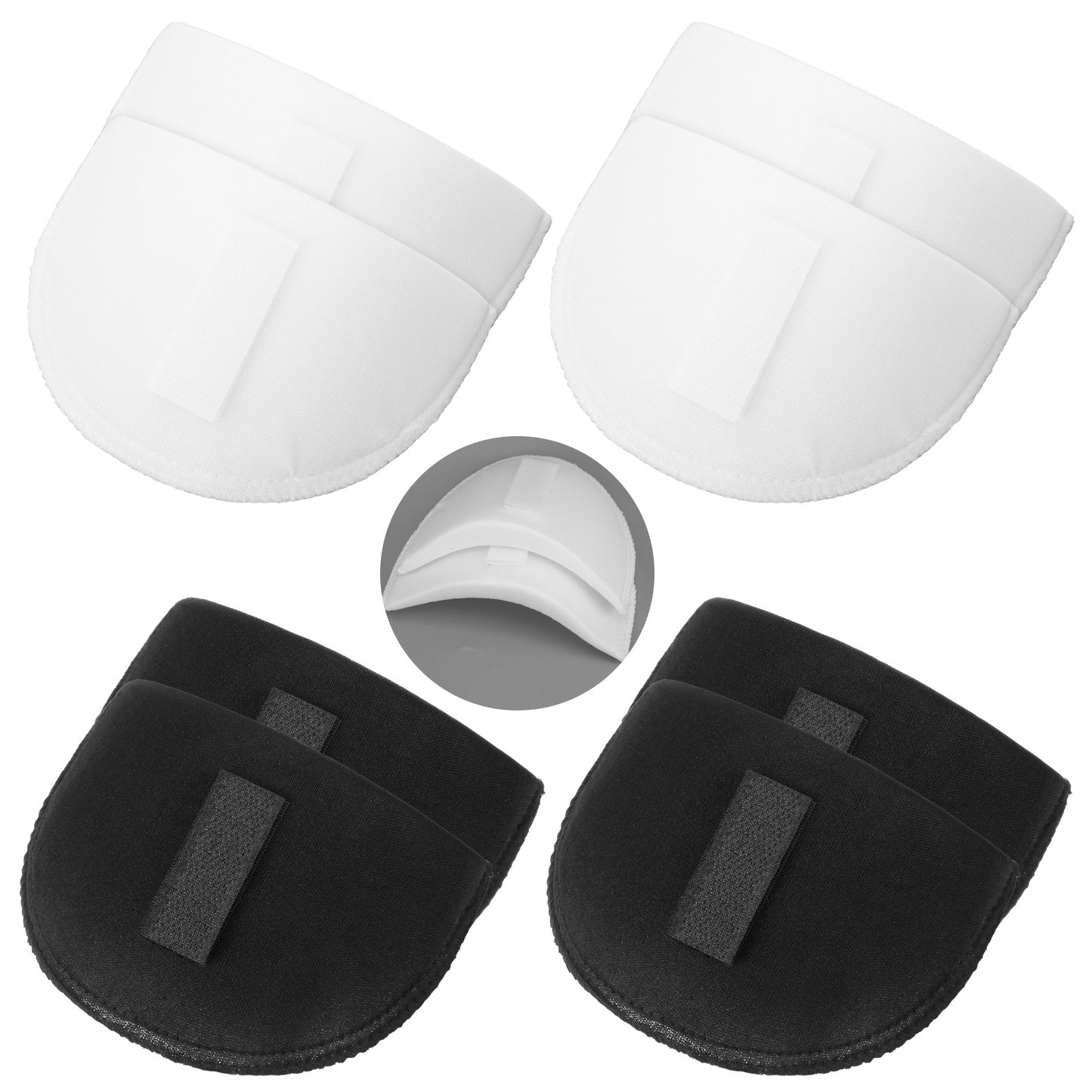Telooco 4 Pairs Shoulder Pads Set-in 1.3cm Breathable Sponge Pads Thickening Foam Shoulder Pads for Womens Removable Shoulder Enhancer Foam Pads (5.5''x3.5'')