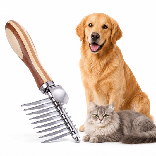 Pet Dematting Comb, Dog Detangler Brush for Dogs & Cats