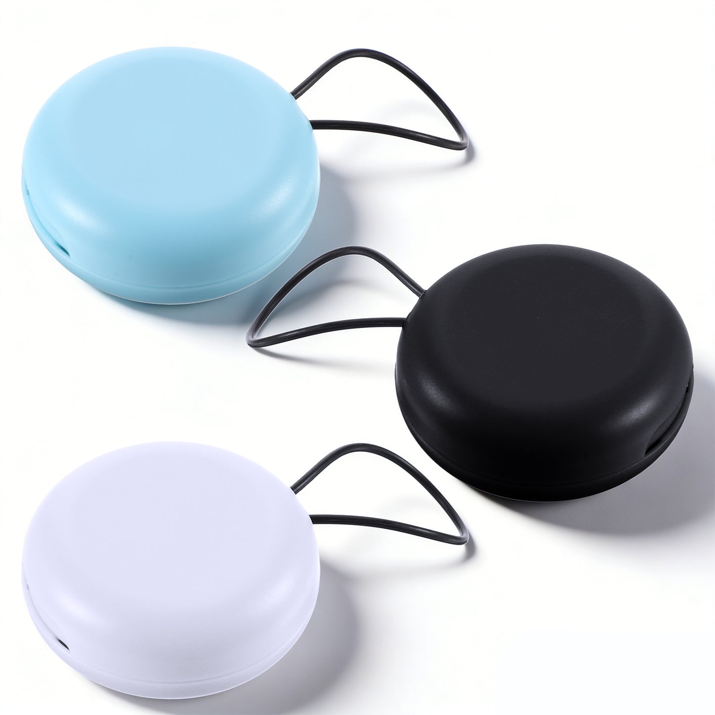 3 Pcs Ear Plug Case, Portable Earplug Case, Mini Round ABS Plastic Ear Plug Holder with Lanyard for Earbuds, Pills, Trinkets, Travel, Business Trip