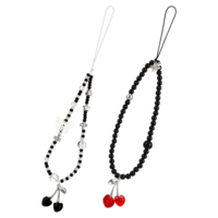 HekouJiub 2Pcs Phone Charm Aesthetic Cherry Phone Charm Strap Y2K Butterfly Phone Strap Wrist Cute Phone Charm for Bag Phone Keychain Camera Pendants Decor Perfect Gifts for Women Girls