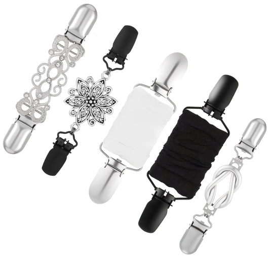 Waist Cincher Clip, 5Pcs Vintage Cinch Waist Clip to Tighten Dress, Retro Dress Clips Cardigan Clips for Travel Sweater Cardigan Women Girl Decor Clothing(Style C)