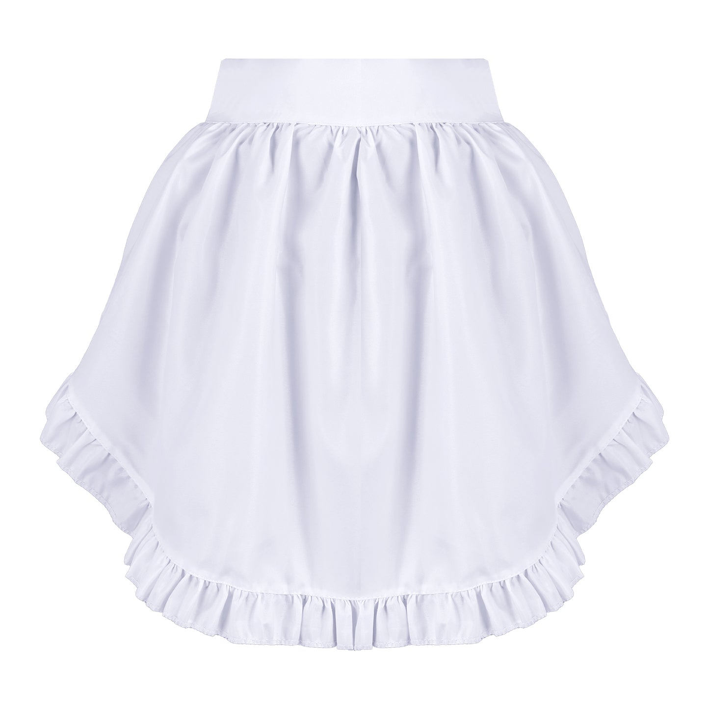 Lusofie Waist Apron Half Apron Maid Aprons Cooking Aprons for Women for Kitchen Cooking Restaurant Restaurant Bistro Coffee(White(No Pocket))