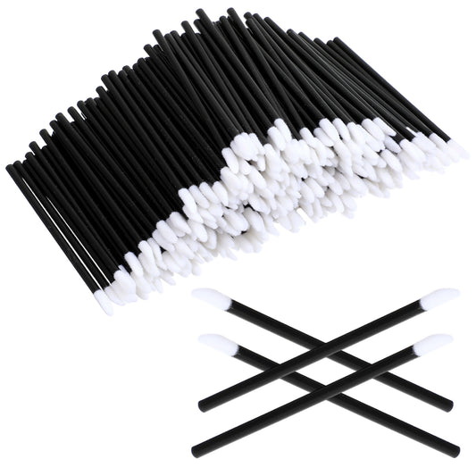 600pcs Disposable Lip Applicators, Black Disposable Lip Wands Lipstick Applicator Disposables Lip Brushes Lip Gloss Wands Cosmetic Brush Tool