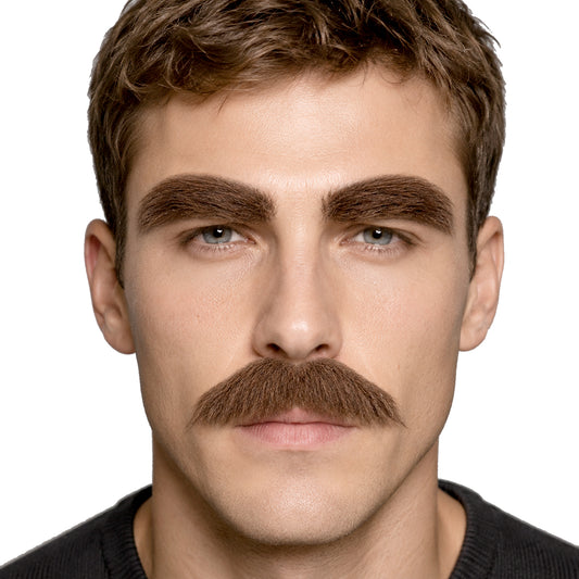 Fake Mustache and Eyebrows Set Realistic Fake Beard for Halloween Party