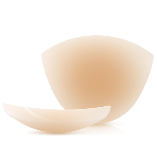 Invisible Nipple Covers Reusable - No Show Adhesive Silicone Pasties for Women (2 Pairs, Beige) - Comfortable & Secure Bra Alternative for Any Outfit