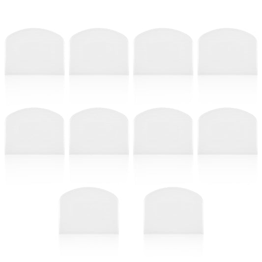 10Pcs Dough Scraper Bench Scraper Plastic Flexible Bowl Scraper 4.53x3.54In Angles Cake Scraper Cake Modeling Utensils Baking Supplies Scraper Tool Kitchen (White)