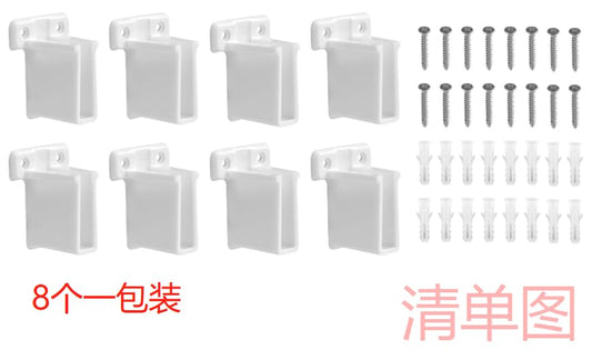 8pcs Wire Shelf End Bracket Closetmaid Brackets Heavy Duty White Wire Shelf Brackets Closet Maid Support Brackets with Screws and Expansion Anchors for Shelves Closet Wire Shelf Accessories