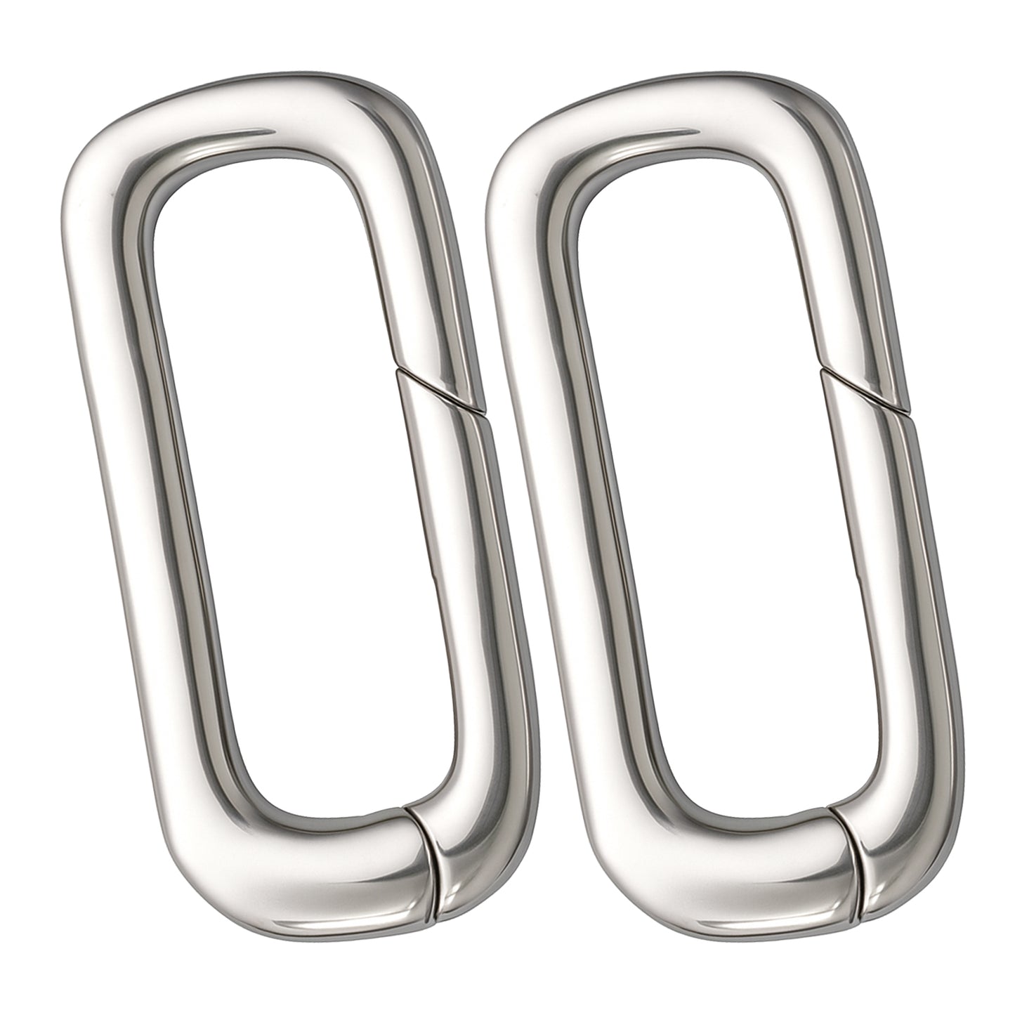 925 Sterling Silver Clasp Oval Necklace Jewelry Clasps Tiny Sterling Silver Carabiner Spring Snap Clip for Bracelet Anklet Jewelry Making