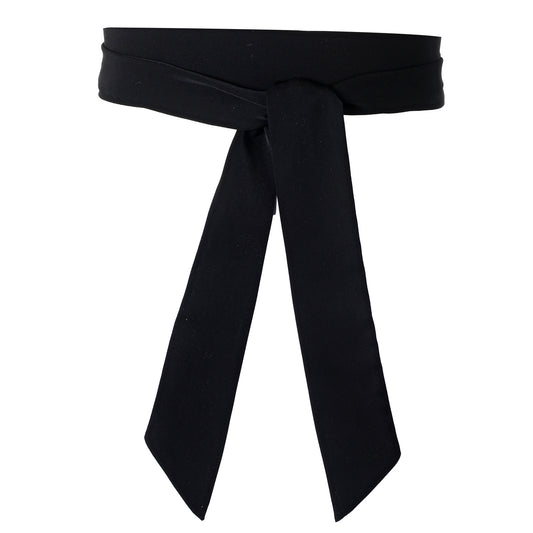 Josojoou Chiffon Black Sash Belt, Long Satin Ribbon Scarf Belt, Self Tie Waist Bow Tie Belts for Women Dresses Bridal Wedding(71 x 2 inch)