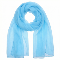 Telooco Chiffon Shawls and Wraps, Lightweight Chiffon Scarf for Evening Dresses Dating Prom Silky Shawl(Sky Blue)