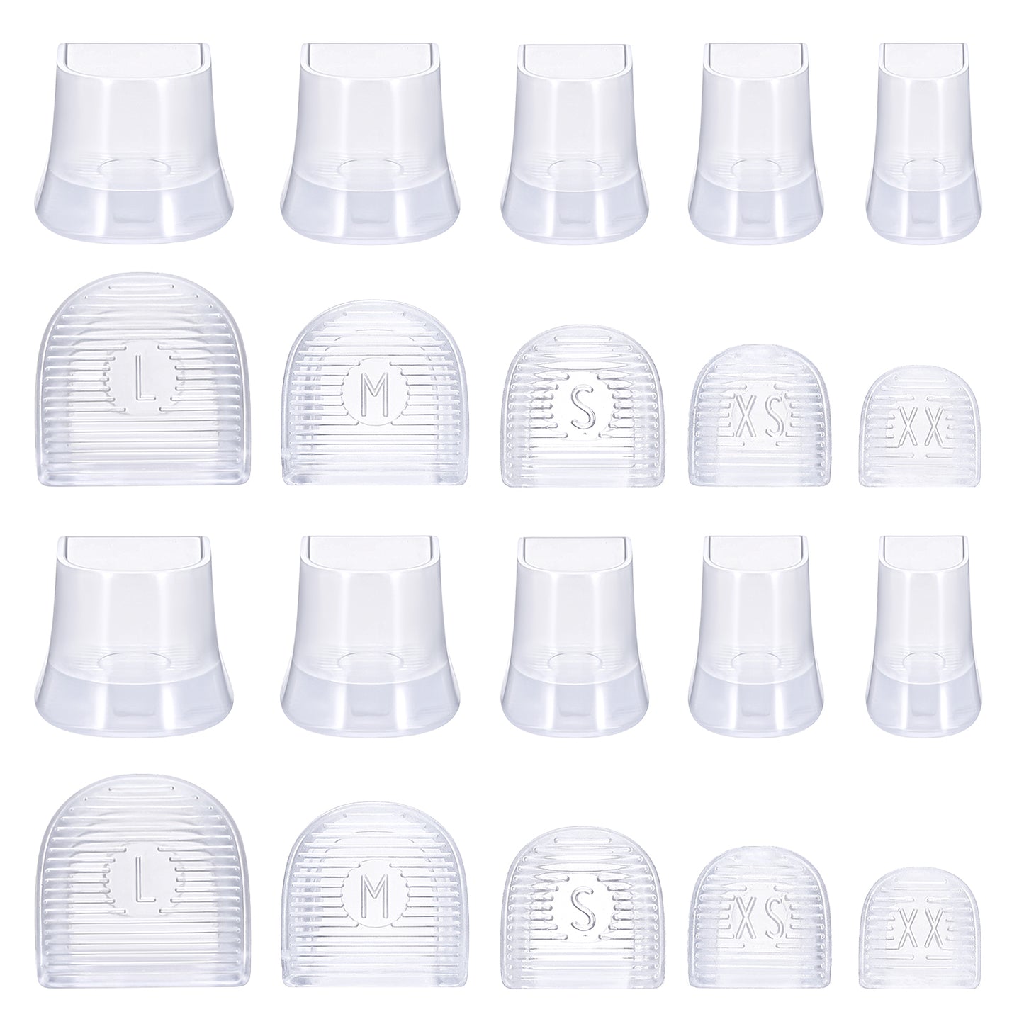 10 Pairs Heel Caps for High Heels,5 Sizes High Heel Protectors Transparent Heel Stoppers Heel Replacement Tips for Walking on Grass and Uneven Road