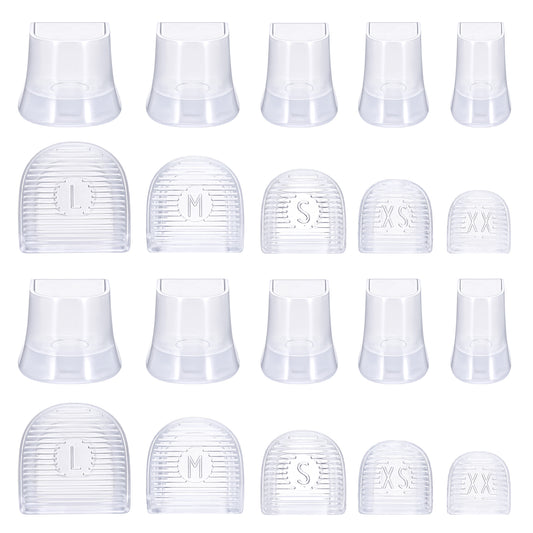 10 Pairs Heel Caps for High Heels,5 Sizes High Heel Protectors Transparent Heel Stoppers Heel Replacement Tips for Walking on Grass and Uneven Road