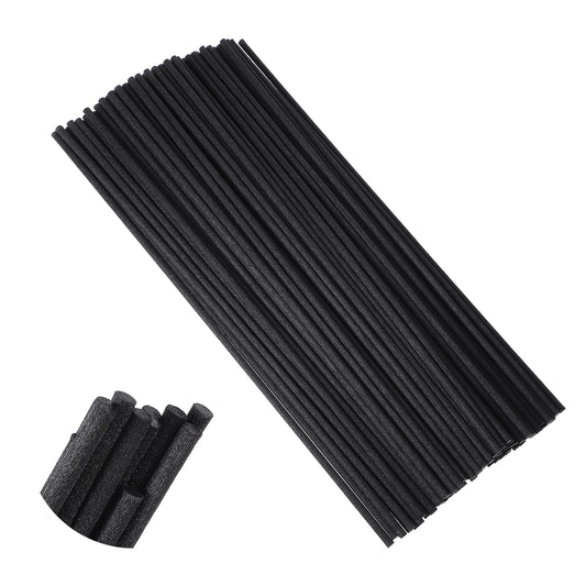 Yolev 100Pcs Reed Diffuser Sticks Black Fibre Reed Sticks 9 Inch Diffuser Sticks Refill for Home Office Aromatherapy Scent Refills Diffusers