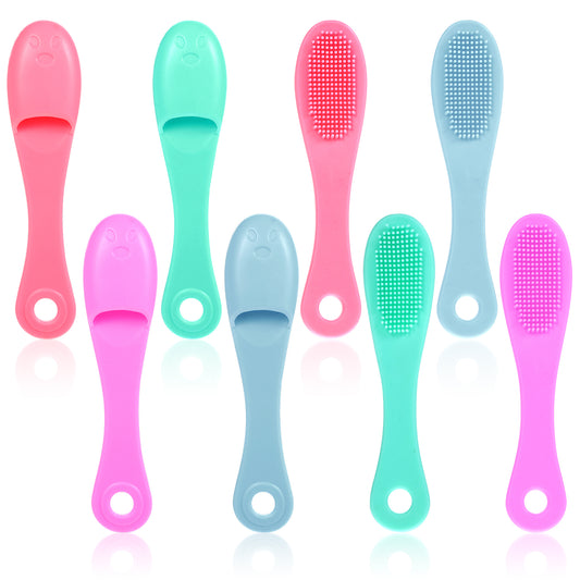 8pcs Soft Silicone Face Scrubber,Exfoliating Brush,Skin Friendly Face Cleansing Brush for Gently and Effectively Cleaning, Removing Blackheads and Massaging