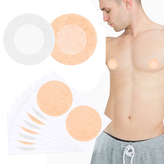 Lusofie 70 Pairs Nipple Shields Chafing Prevention Nipple Covers for Men, Nipple Guards, Disposable Self-adhesive Nipple Stickers, Anti-Friction Disposable Nipple Protectors for Running & Sports